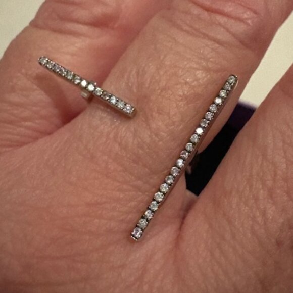 Selin Kent Francoise Ring 14K White Gold Night Sky Diamonds - Grey Pink White - Picture 3 of 16